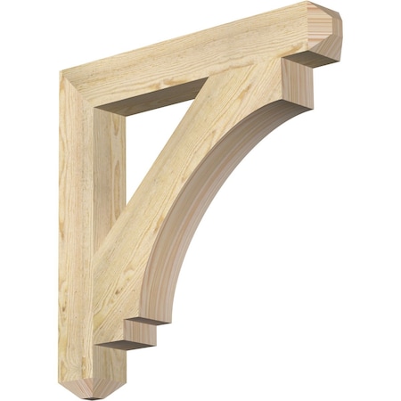 Ekena Millwork Imperial Craftsman Rough Sawn Bracket, Douglas Fir, 4"W x 28"D x 28"H BKT04X28X28IMP04RDF